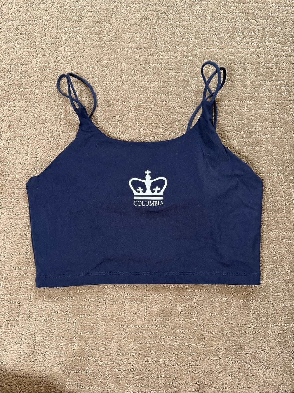 Kadyluxe Columbia University Longline Sports Bra Cami Tank Navy Size Large